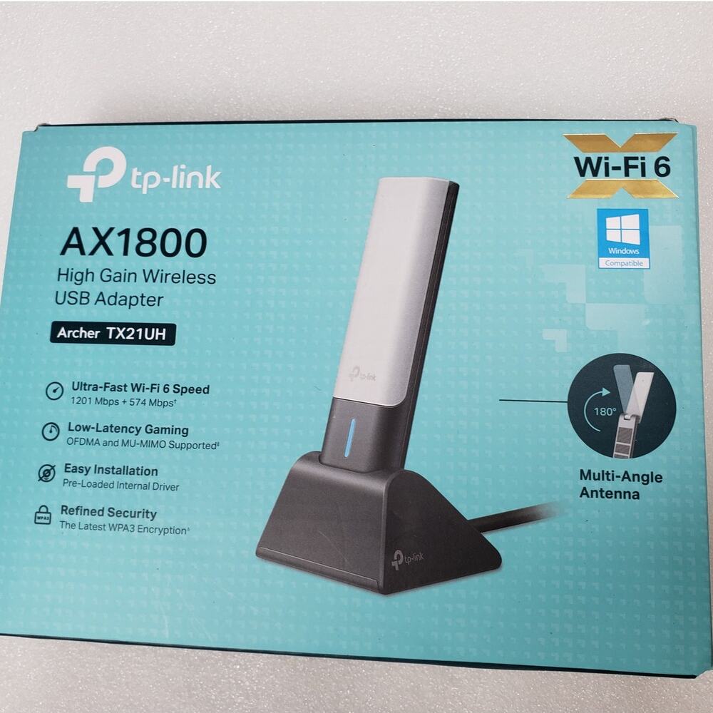 TP-Link AX1800 High Gain Wireless USB Adapter (Archer TX21UH)